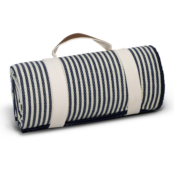Keepsake Picnic Blanket (Natural/Navy)