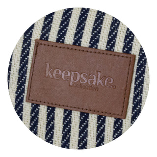 Keepsake Picnic Blanket (Natural/Navy) — Detail
