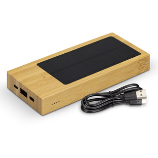 NATURA Bamboo Solar Power Bank (Natural) — Accessories