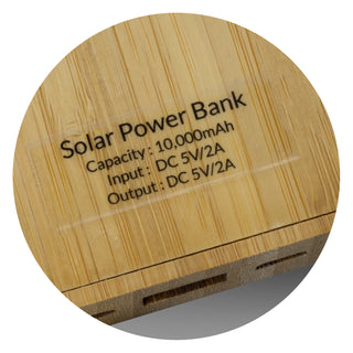 NATURA Bamboo Solar Power Bank (Natural) — Detail