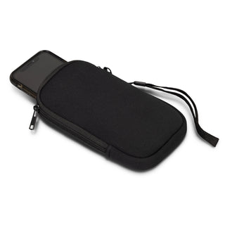 Shield Phone Sleeve (Black) — Open