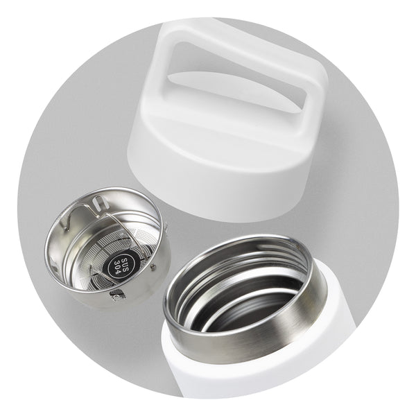Mica Vacuum Bottle (White/Natural)