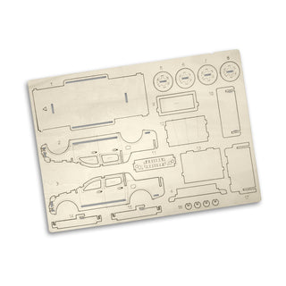 BRANDCRAFT UTE Wooden Model (Natural) — Flat Sheet