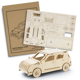 BRANDCRAFT Hatchback Car Wooden Model (Natural)