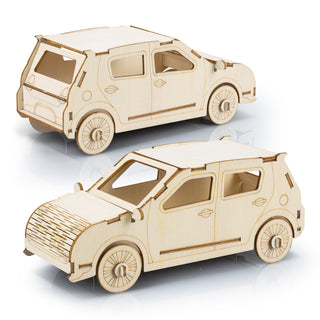 BRANDCRAFT Hatchback Car Wooden Model (Natural)