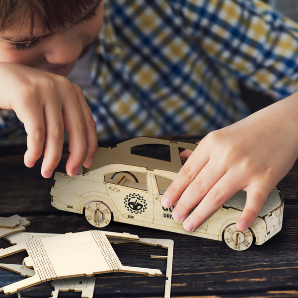 BRANDCRAFT Sedan Car Wooden Model (Natural)