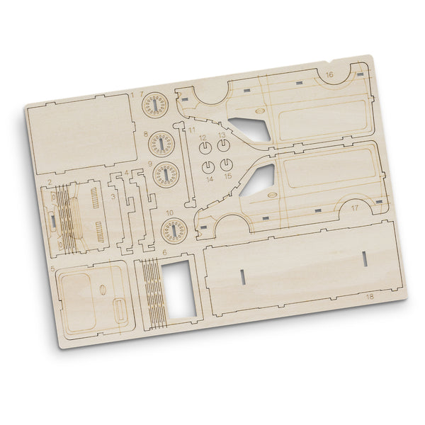 BRANDCRAFT Van Wooden Model (Natural)