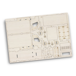 BRANDCRAFT Small Truck Wooden Model (Natural) — Flat Sheet