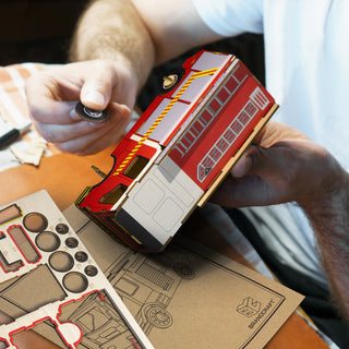 BRANDCRAFT Fire Truck Wooden Model (Natural) — Feature