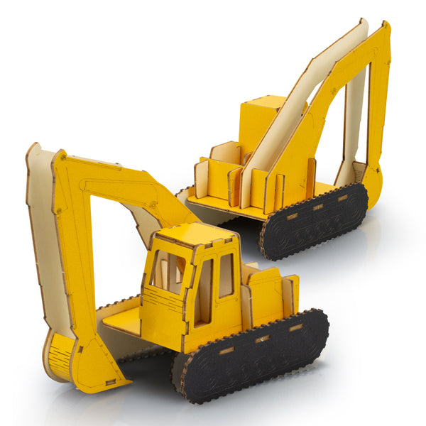 BRANDCRAFT Excavator Wooden Model (Natural)