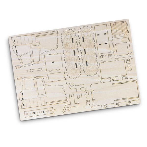 BRANDCRAFT Bulldozer Wooden Model (Natural)