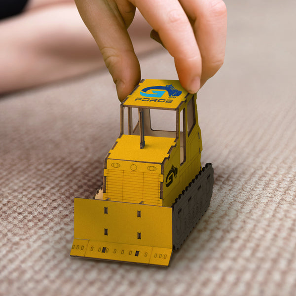 BRANDCRAFT Bulldozer Wooden Model (Natural)