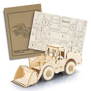 BRANDCRAFT Wheel Loader Wooden Model (Natural)