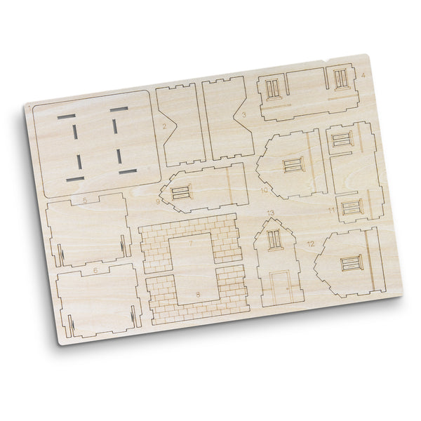 BRANDCRAFT House Wooden Model (Natural)
