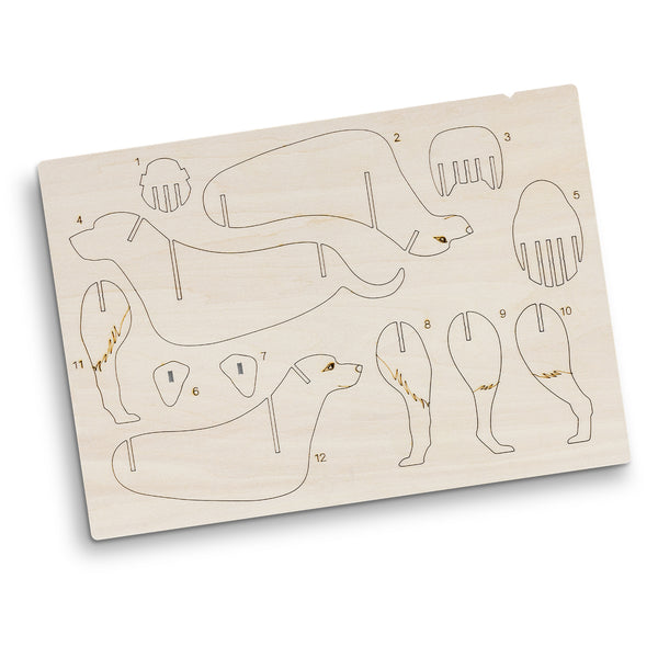 BRANDCRAFT Dog Wooden Model (Natural)