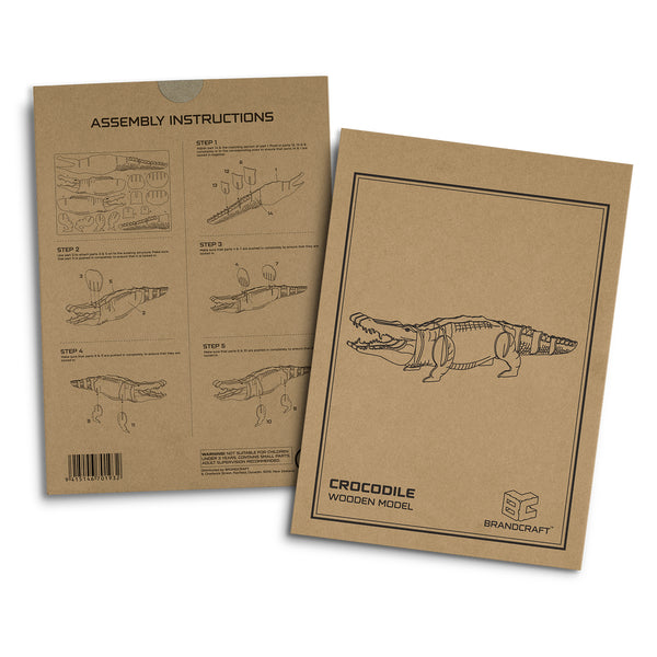 BRANDCRAFT Crocodile Wooden Model (Natural)