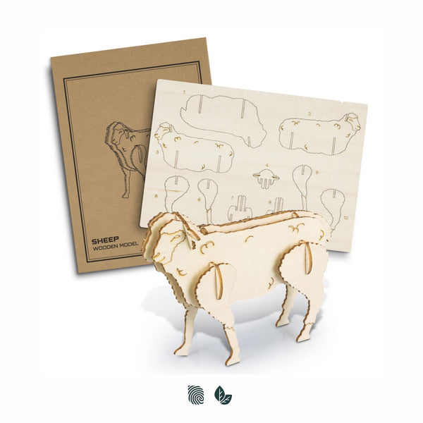 BRANDCRAFT Sheep Wooden Model (Natural)