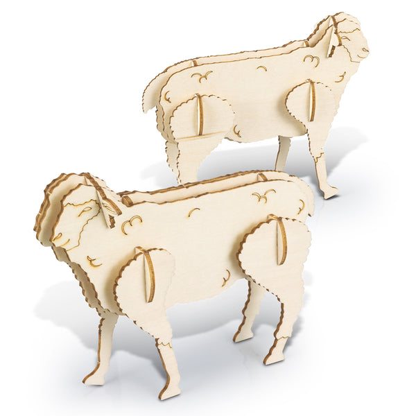 BRANDCRAFT Sheep Wooden Model (Natural)