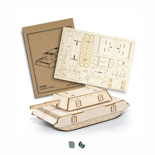 BRANDCRAFT Tank Wooden Model (Natural)