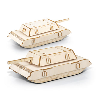 BRANDCRAFT Tank Wooden Model (Natural) — Assembled