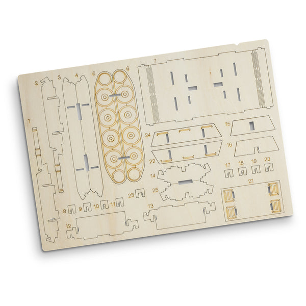 BRANDCRAFT Tank Wooden Model (Natural)