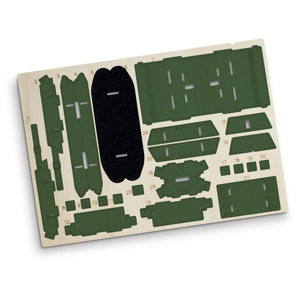 BRANDCRAFT Tank Wooden Model (Natural)