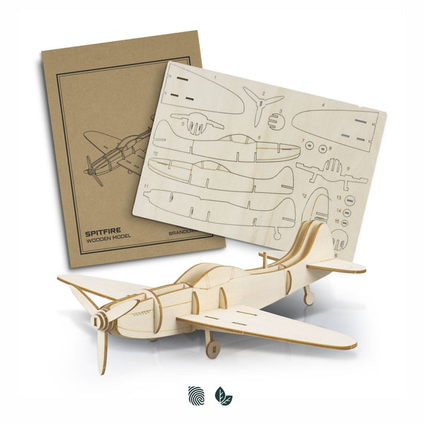 BRANDCRAFT Spitfire Wooden Model (Natural)
