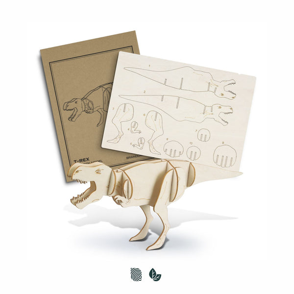 BRANDCRAFT Tyrannosaurus Rex Wooden Model (Natural)
