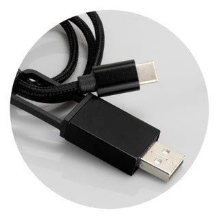 Vector Braided Charging Cable (Black) — Detail