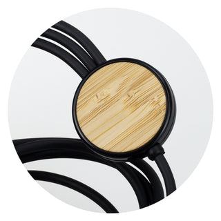 Bamboo Triple Connector Cable (Natural/Black) — Detail