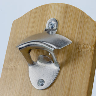 NATURA Bamboo Wall Mounted Bottle Opener (Natural) — Detail