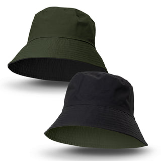 Printwear Reversible Ripstop Bucket Hat (Black/Olive)