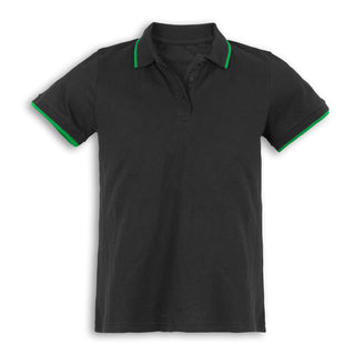 Printwear Williams Mens Polo (Black/Kelly Green)