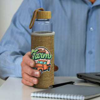 Eden Glass Bottle - Natural Sleeve (Black) — Feature