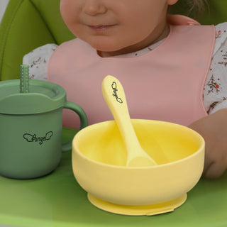 Basin Kids Suction Bowl Set (Peach) — Feature