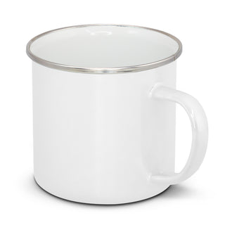 Agogo Bendigo Enamel Mug - Full Colour (White)