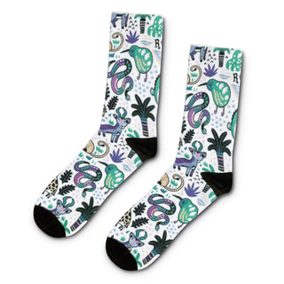 Printwear Mojo Crew Sock (White/Black Toe)