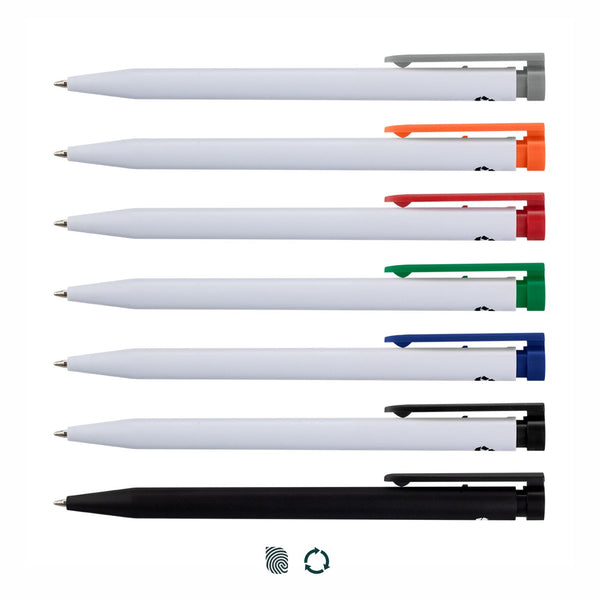 Sage Recycled Plastic Pen (White/Red)