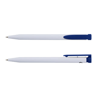 Agogo Recycled Plastic Pen (White/Blue)