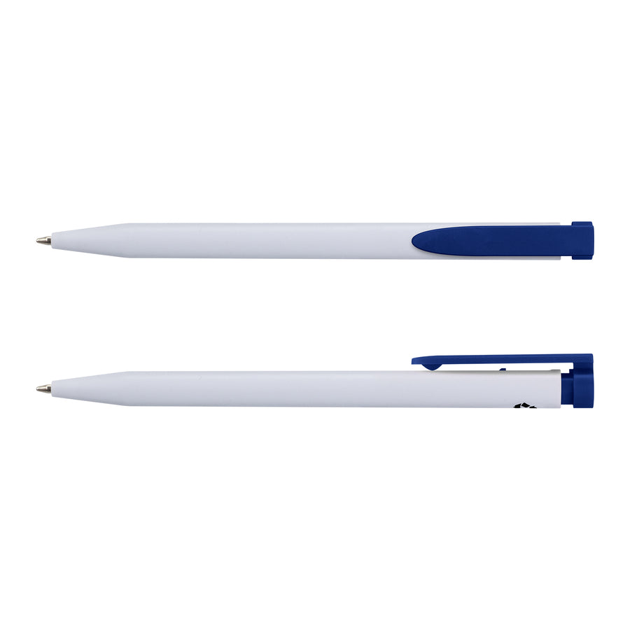 Sage Recycled Plastic Pen (White/Blue)