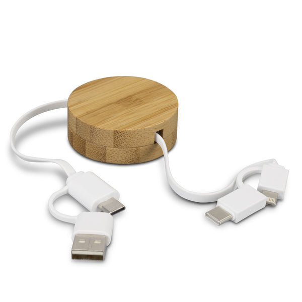 Pulse Retractable Charging Cable (Natural/White)