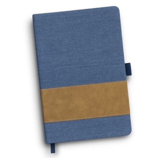Weft Denim Notebook (Black) — Dark Blue - Back