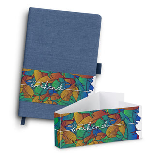 Weft Denim Notebook (Dark Blue) — Belly Band