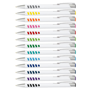 Agogo Panama Grip Pen - White Barrel (White/Kelly Green)