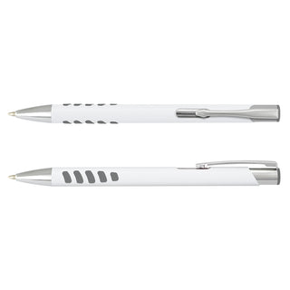 Agogo Panama Grip Pen - White Barrel (White/Grey)