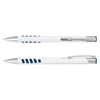 Agogo Panama Grip Pen - White Barrel (White/Navy)