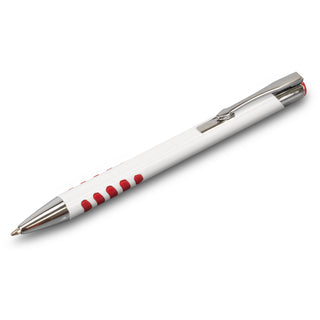Onyx Grip Pen - White Barrel (White/Teal) — Detail