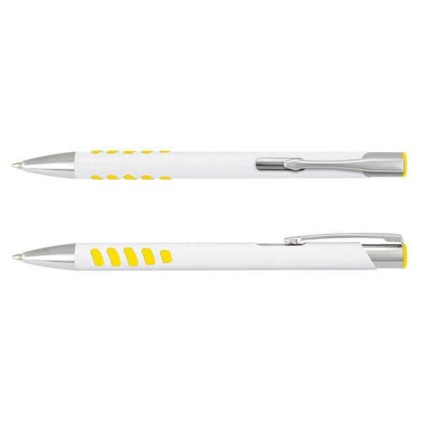 Onyx Grip Pen - White Barrel (White/Yellow)
