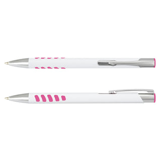 Agogo Panama Grip Pen - White Barrel (White/Pink)