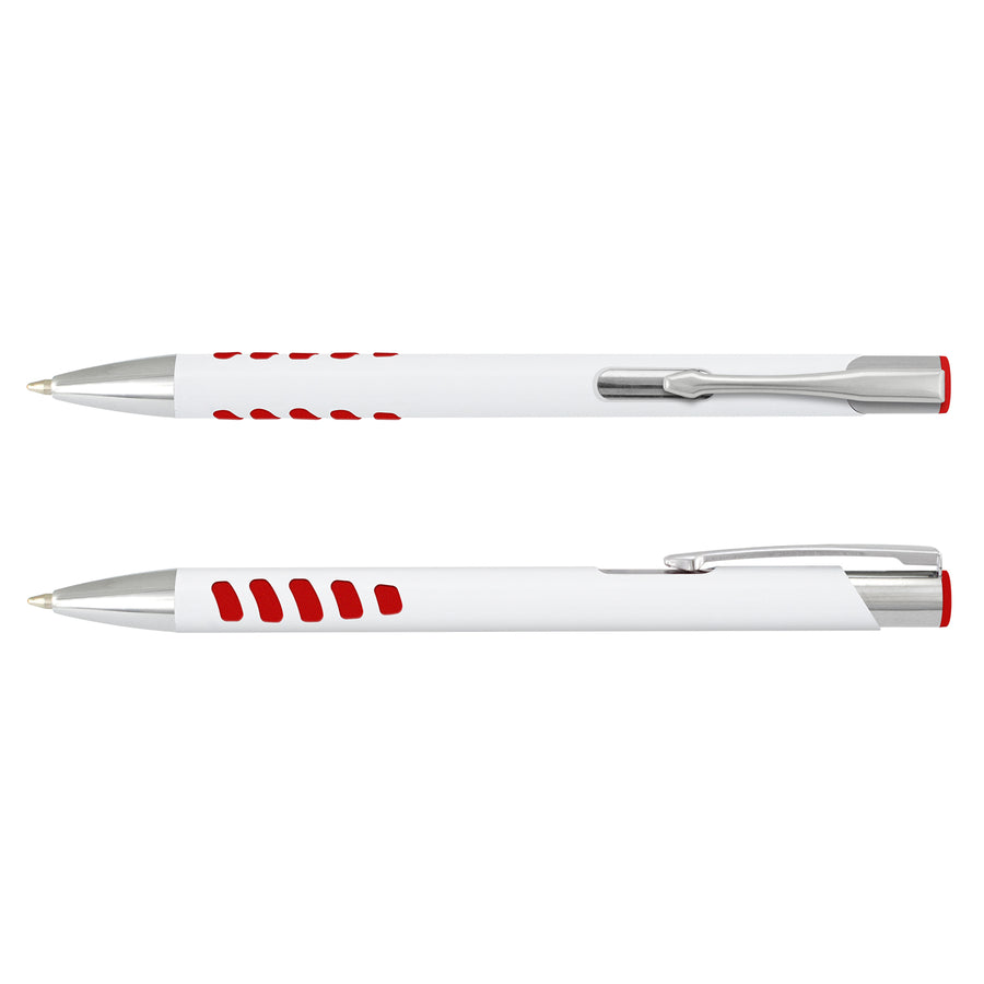Onyx Grip Pen - White Barrel (White/Red)